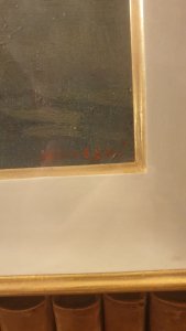 Laguna di Grado. Particolare con firma.